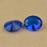 5A Glass Beads Oval Shape Brilliant Cut Loose Synthetic Glass Gems For Jewelry