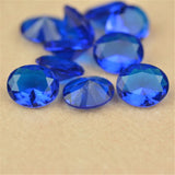 5A Glass Beads Oval Shape Brilliant Cut Loose Synthetic Glass Gems For Jewelry
