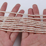 3.5-4mm Natural Pearl Button Freshwater Strands for Jewelry Making