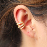 3 PcS 925 Sterling Silver Lip Cuff RingS EarringS Delicate DropShip