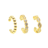 3 PcS 925 Sterling Silver Lip Cuff RingS EarringS Delicate DropShip