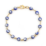 304 Stainless Steel Eye Bracelets Colorful Enamel Evil Eye Bracelet