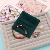 30Pcs Small Clamshell Velvet Bags 9x9cm Jewelry Packaging Wedding Christmas