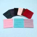 30Pcs Small Clamshell Velvet Bags 9x9cm Jewelry Packaging Wedding Christmas