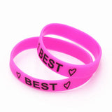 3PCS Motivational Forever Silicone Wristband Friendship Bracelet