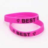 3PCS Motivational Forever Silicone Wristband Friendship Bracelet