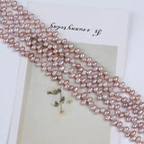4-5mm Gray Purple Rice Freshwater Pearl Strand