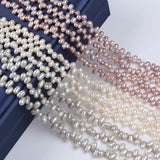 4-5mm Gray Purple Rice Freshwater Pearl Strand