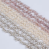 4-5mm Gray Purple Rice Freshwater Pearl Strand
