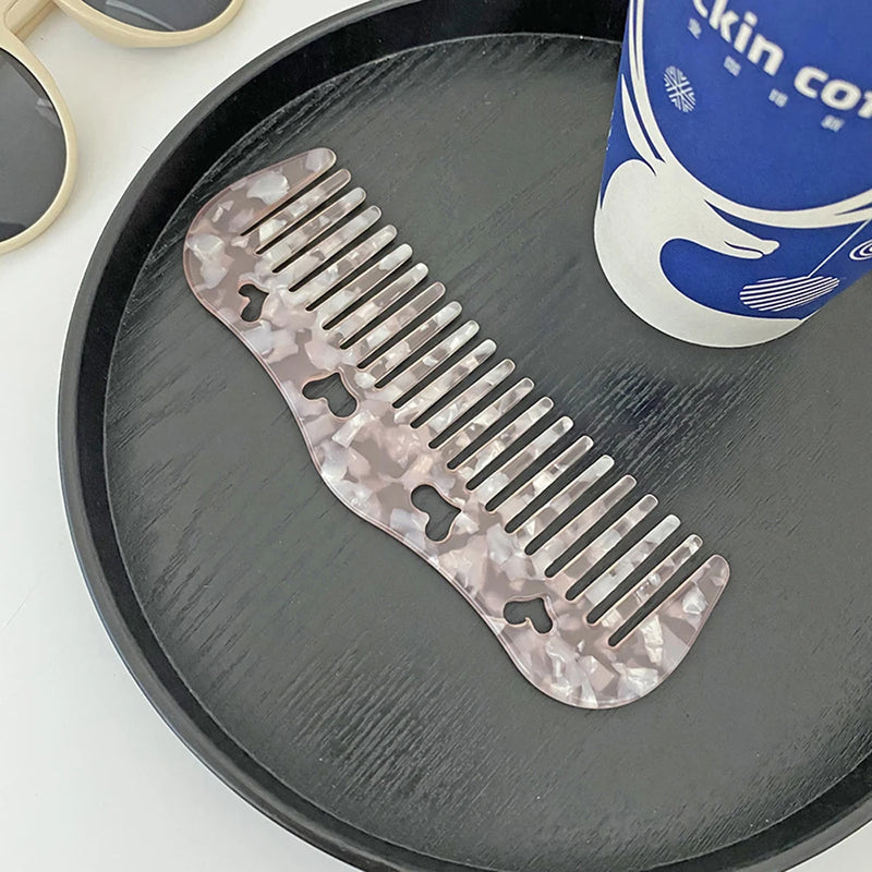 4mm Love-heart Hair Combs Anti-static 15-cm For Daily Use