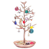 Alloy Jewelry Bird Tree Display Stand Holder Organizer Tower in 5 Colors