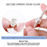 Plated Silver Love Bead Snake Chain Bracelet for DIY Charms Bead Jewelry Making