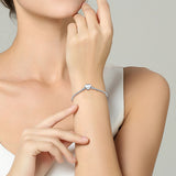 Plated Silver Love Bead Snake Chain Bracelet for DIY Charms Bead Jewelry Making