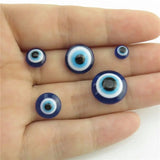 Resin Evil Eye Flat Beads Ojo Turco Charms For Jewelry Making