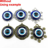 Resin Evil Eye Flat Beads Ojo Turco Charms For Jewelry Making