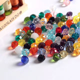 6/8/10mm Faceted Crystal Rondelle Beads Glass Beads DIY Jewelry Making