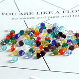 6/8/10mm Faceted Crystal Rondelle Beads Glass Beads DIY Jewelry Making