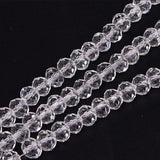 6/8/10mm Faceted Crystal Rondelle Beads Glass Beads DIY Jewelry Making
