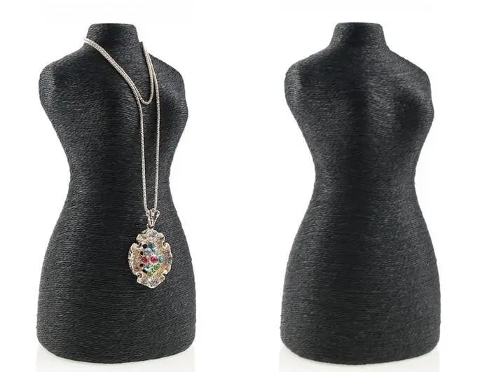 Hot 6 Colors Woman Rope Mannequin Necklaces Bust Stand