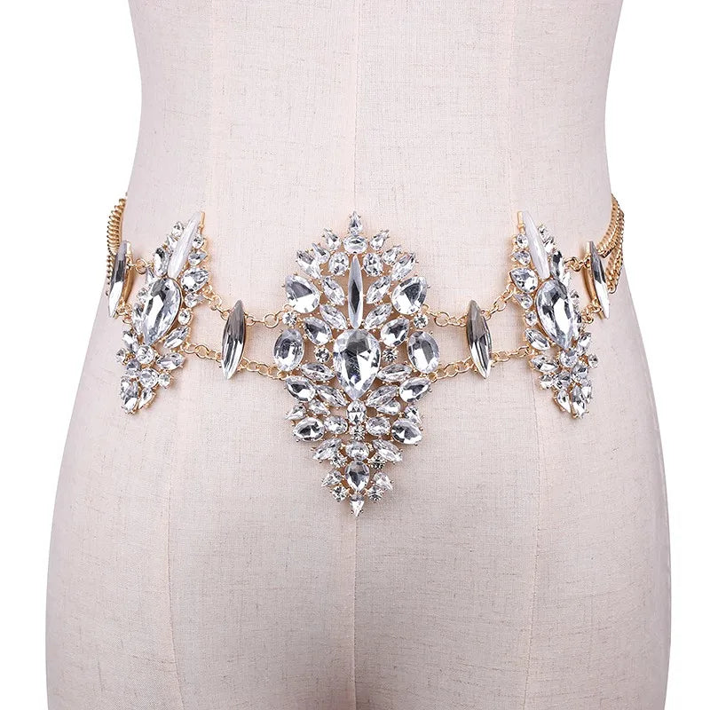 7 Colors Crystal BodyChain for Women Girl Club Beach Jewelry