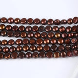 8-9mm Freshwater Button Pearl Strand for Jewelry Making