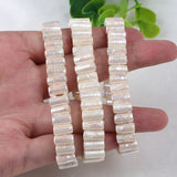 8-9mm Square Freshwater Pearl Beaded Bracelet for Women