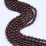 Natural Rice Freshwater Pearl Strand 8-9mm Wine