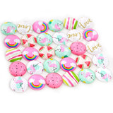 Mixed Photo Glass Cabochons 8mm-25mm Sizes - Set of 6