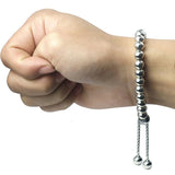 8mm Stainless Steel Ball Charm Bracelet Punk Style Jewelry Gift for Men