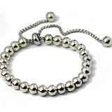 8mm Stainless Steel Ball Charm Bracelet Punk Style Jewelry Gift for Men