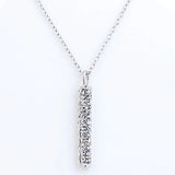 925 Silver Zircon Pendant Necklace for Prom Party