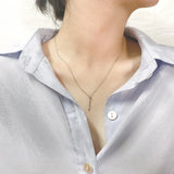 925 Silver Zircon Pendant Necklace for Prom Party