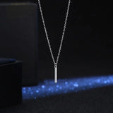 925 Silver Zircon Pendant Necklace for Prom Party