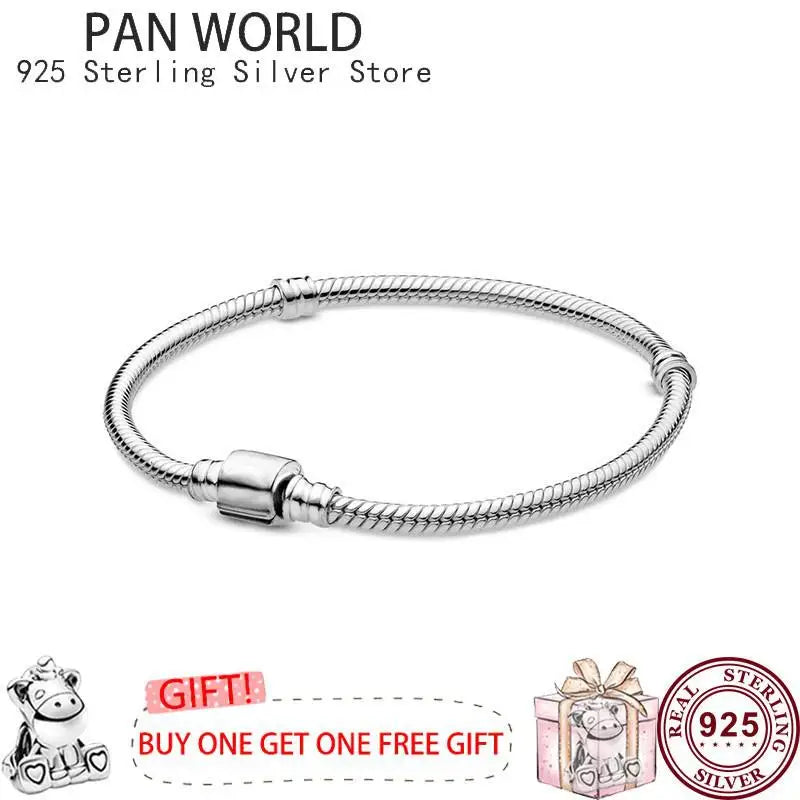 925 Silver Snake Bone Women's Classic Bracelet High-quality DIY Jewelry