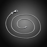 925 Silver 1MM Snake Chains Women Necklaces Gift