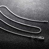 925 Silver 1MM Snake Chains Women Necklaces Gift