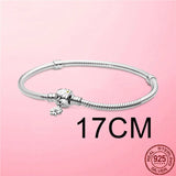 925 Silver Daisy Flower Leaves Clasp Bracelet for Women