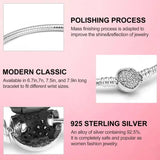 925 Silver Heart Clasp Chain Bracelet for Women