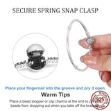 925 Silver Heart Clasp Chain Bracelet for Women