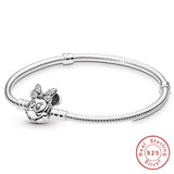 925 Silver 3mm Snake Chain Bracelet DIY Charms Beads Bangles Jewelry