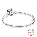 925 Silver 3mm Snake Chain Bracelet DIY Charms Beads Bangles Jewelry