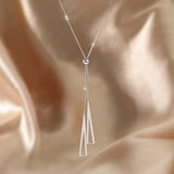 925 Sterling Silver Triangle Necklace for Women Gift