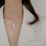 925 Sterling Silver Triangle Necklace for Women Gift
