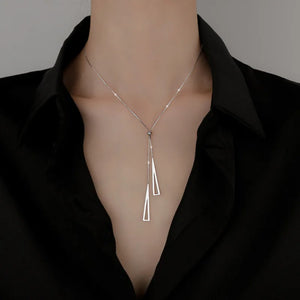 925 Sterling Silver Triangle Necklace for Women Gift