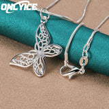 Retro Carve Butterfly Pendant Necklaces For Women Jewelry