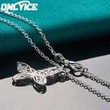 Retro Carve Butterfly Pendant Necklaces For Women Jewelry