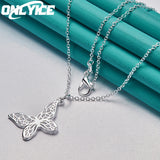 Retro Carve Butterfly Pendant Necklaces For Women Jewelry