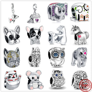 925 Sterling Silver Animal Charm for Bracelet Making DIY Jewelry Women