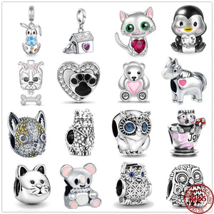 925 Sterling Silver Animal Charm Pendant for Women