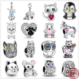 925 Sterling Silver Animal Charm Pendant for Women